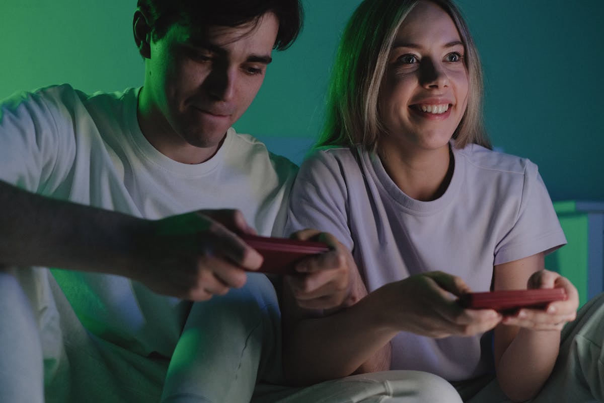 Two players reviewing a game together